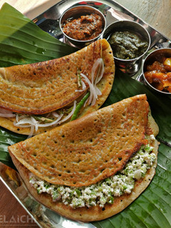 A picture of Moong dal ka chilla.
