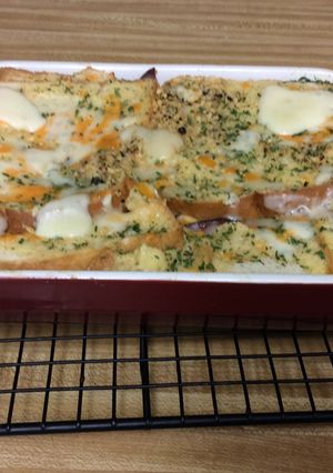 A picture of Brunch Grilled Ham Cheese Casserole.