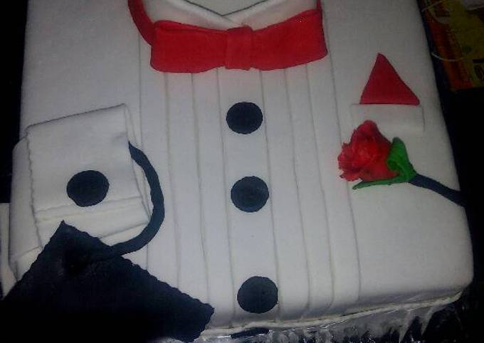Cute packet shirt made with fondant icing