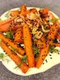 Carottes laquées & sauce tahine