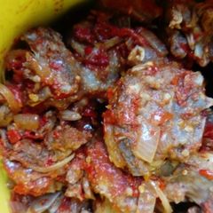 A picture of Pepper Goat meat.