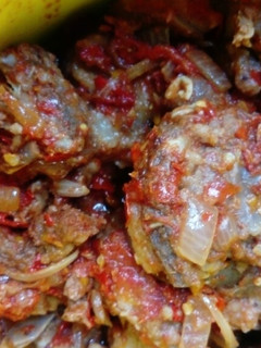 A picture of Pepper Goat meat.
