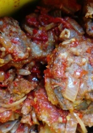 A picture of Pepper Goat meat.