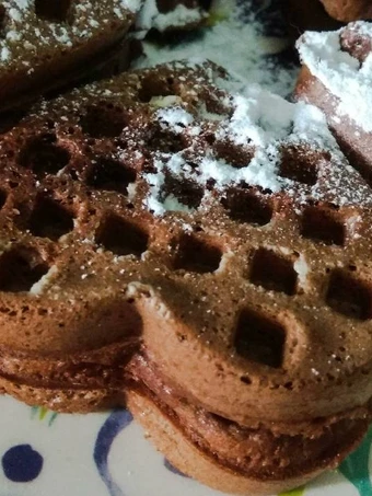 Cara Gampang Membikin Resep  Crispy chewy chocolate waffle yang Bisa Manjain Lidah, Lezat