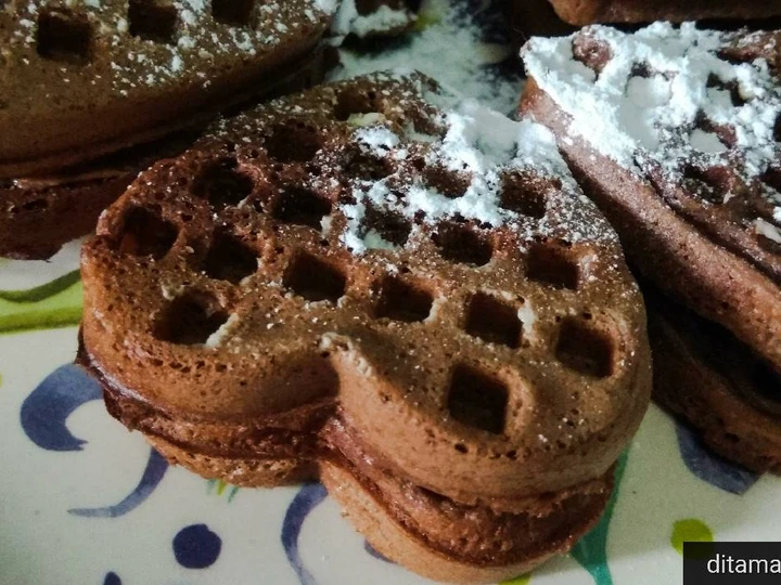 Cara Mudah Membikin Resep  Crispy chewy chocolate waffle yang Sempurna, Menggugah Selera