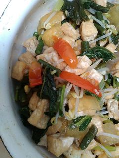 Foto resep Tumis tuge tahu sawi kacang