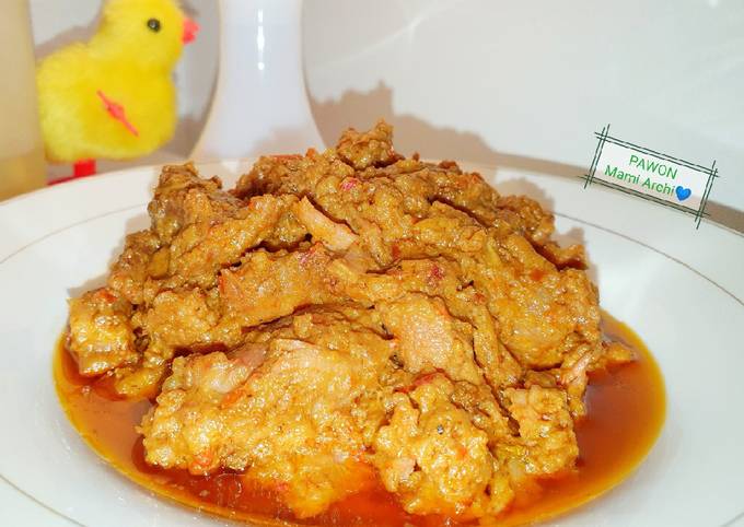 Rendang Tanpa Cabe Enak Gurih Sedep Ala Pawon Mami Archi💙