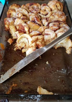 A picture of Cinnamon roll casserole.