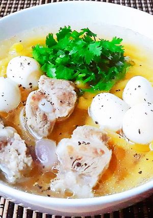 Hình của món Bánh canh bí đỏ.
