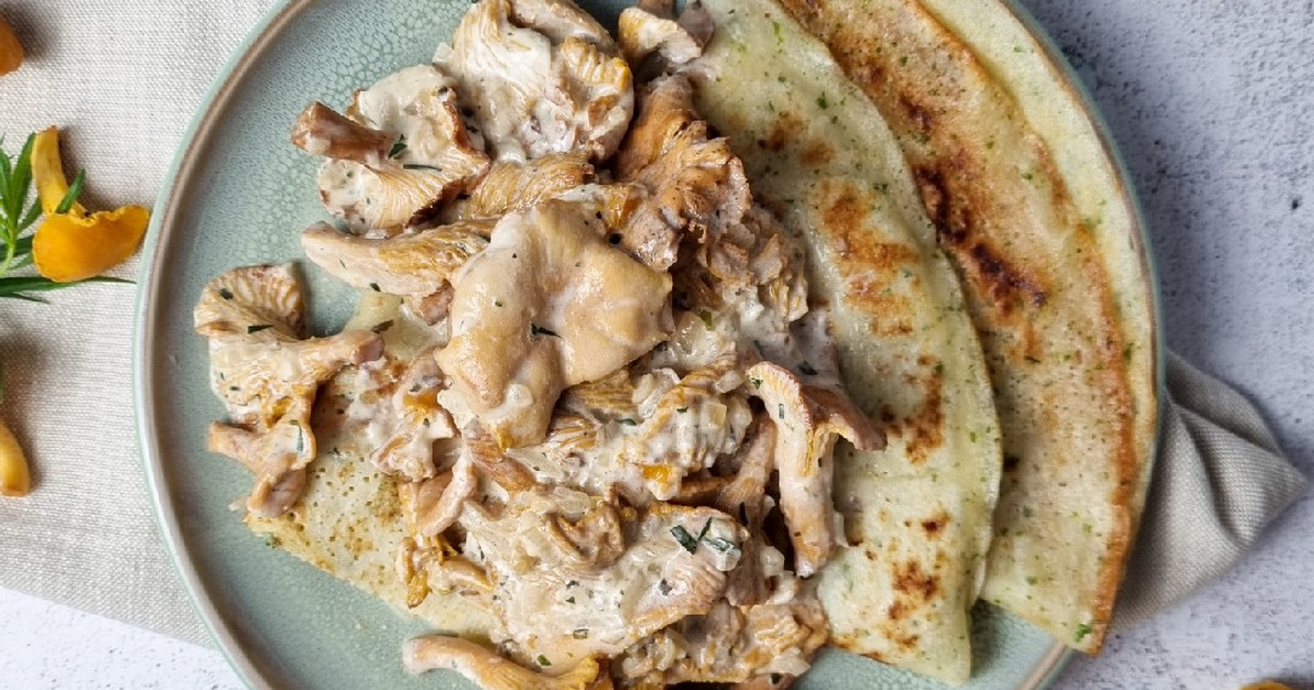 Pfifferlinge Mit Kräuter Pfannkuchen Rezept von kecke.kueche - Cookpad