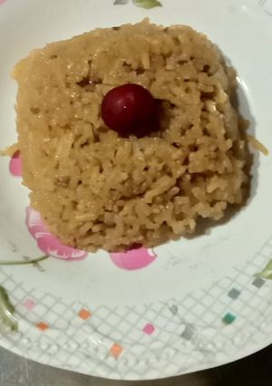 A picture of Jaggery rice.