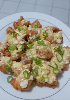 Foto resep Chicken salted eeg alias ayam telur asin