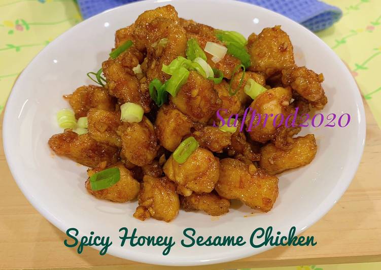 Resep Spicy Honey Sesame Chicken, Lezat