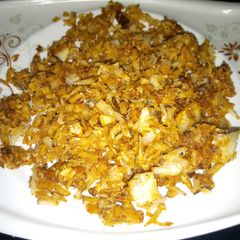 A picture of Coconut flakes(kwakumeti).