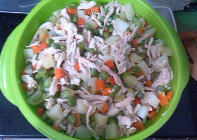 Ensalada de papa con pollo Receta de Daniela Benitez Garzón- Cookpad