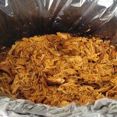 A picture of Honey Shredded Chicken in the Slow Cooker.