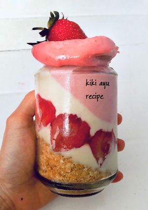 Foto resep Vaniberry Cheese Cake In Jar Ala Kiki Ayu Recipe