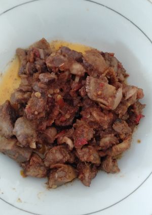 Foto resep Oseng Ati Ampela Pedas