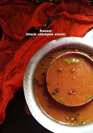 A picture of Rasam (black Chickpea stock rasam).