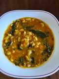 Habichuelas con espinacas y Gambas