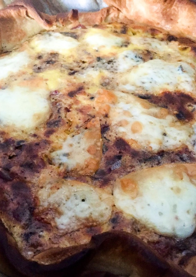 Una foto de Quiche de setas y bacon