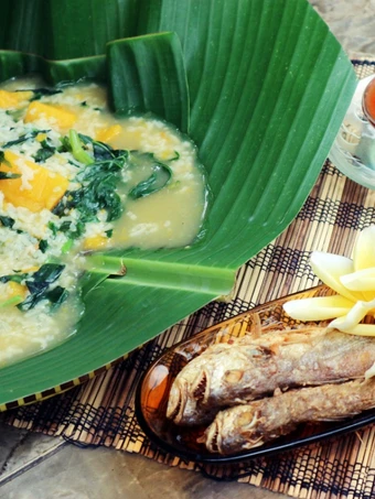 Cara Gampang Membikin Resep Bubur Manado Daun Gedi dan Labu Kuning yang Uenak Anti Ribet, Sempurna