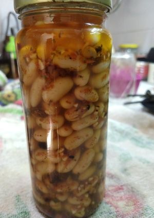 Una foto de Porotos en vinagre picante