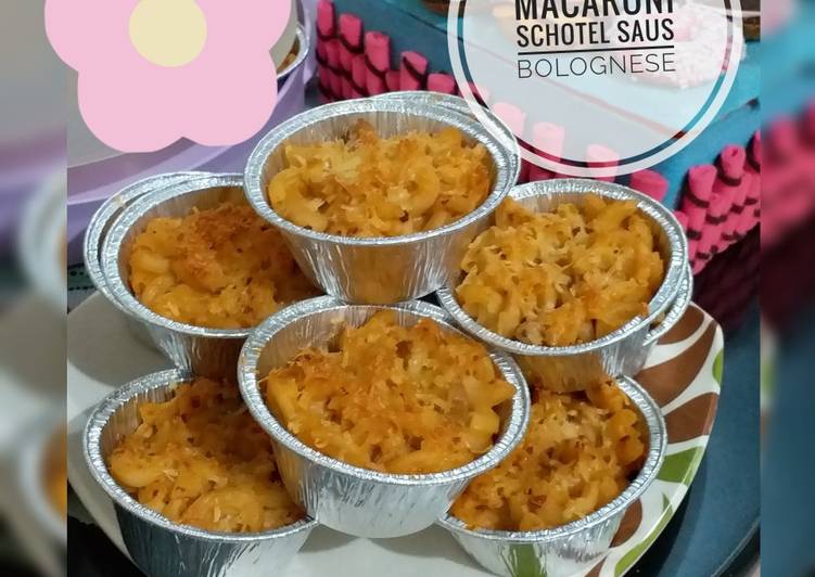 Langkah Mudah untuk Menyiapkan Macaroni schotel saus bolognese panggang Anti Gagal