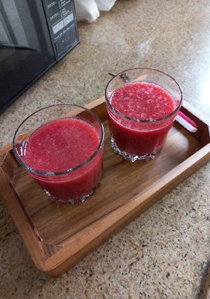 A picture of Strawberry, Watermelon juice.