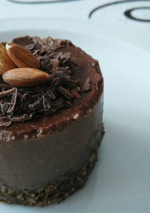 Una foto de Torta mousse de chocolate vegana