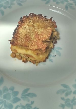 Una foto de Pastel de lentejas