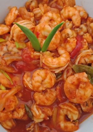 Foto resep Udang Saos Padang