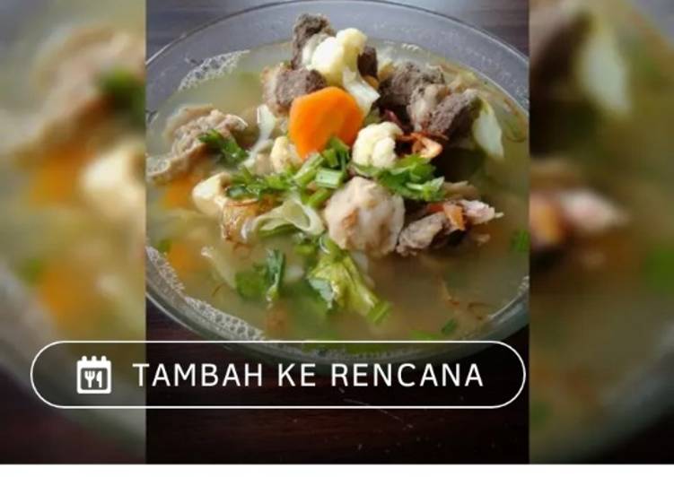 Resep Sup Balungan Bakso Sapi, Enak