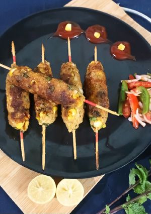A picture of Corn kabab.