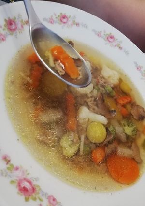 Darálthúsleves recept fotója