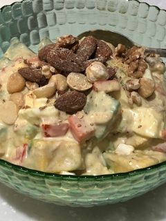 A picture of Avocado Tomato Tuna Egg Salad.