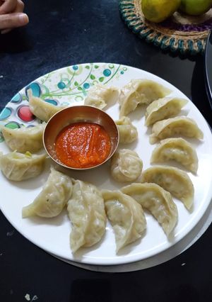 A picture of Veg momos.
