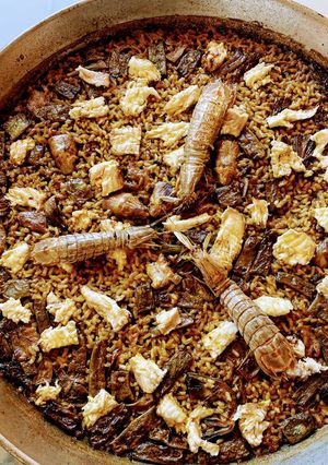 Una foto de Paella valenciana de Morena