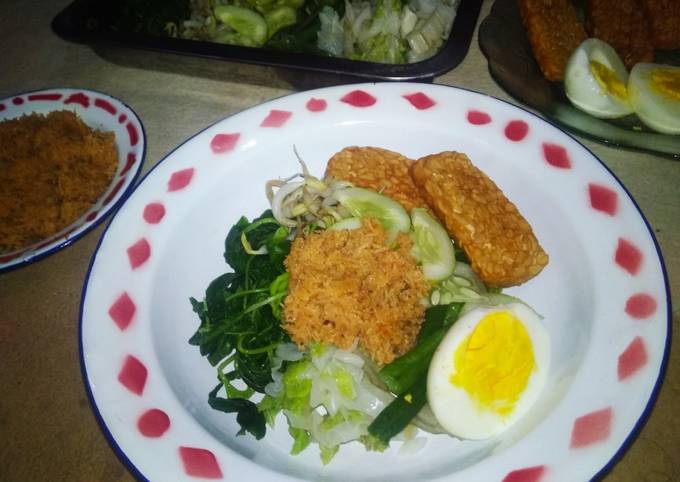 Resep: Kluban / urab sayuran Gampang