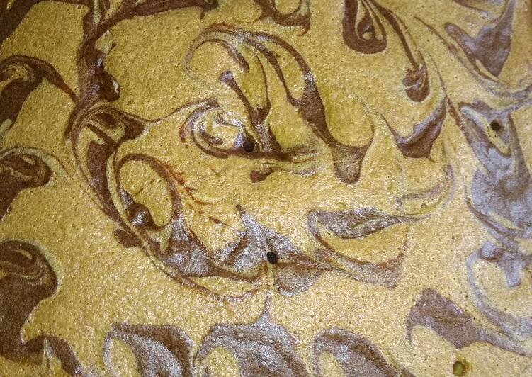 Bumbu meracik Marble cake putih telur (lagi), Lezat