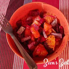 Dragon Fruit and Orange Salad A picture of Dragon Fruit and Orange Salad.