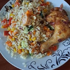 A picture of Sausage fried Rice.