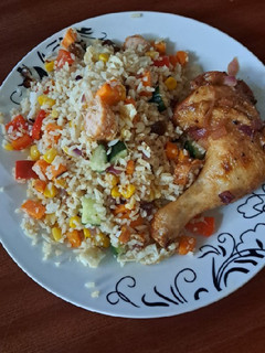 A picture of Sausage fried Rice.
