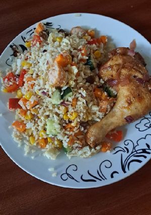 A picture of Sausage fried Rice.