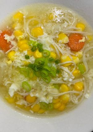 Foto resep Sup Jagung Jamur Enoki