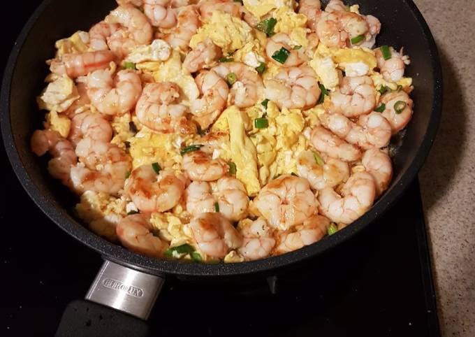 Cara Membuat Resep Udang telur pan