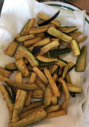 Foto principal de Falsa patatas de calabacín y berenjena 🍆!