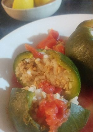 Una foto de Zapallitos rellenos a la cacerola... VEGANOS!