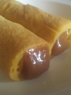 Una foto de Panqueques con dulce de leche