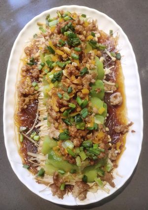 A picture of Steamed Luffah.